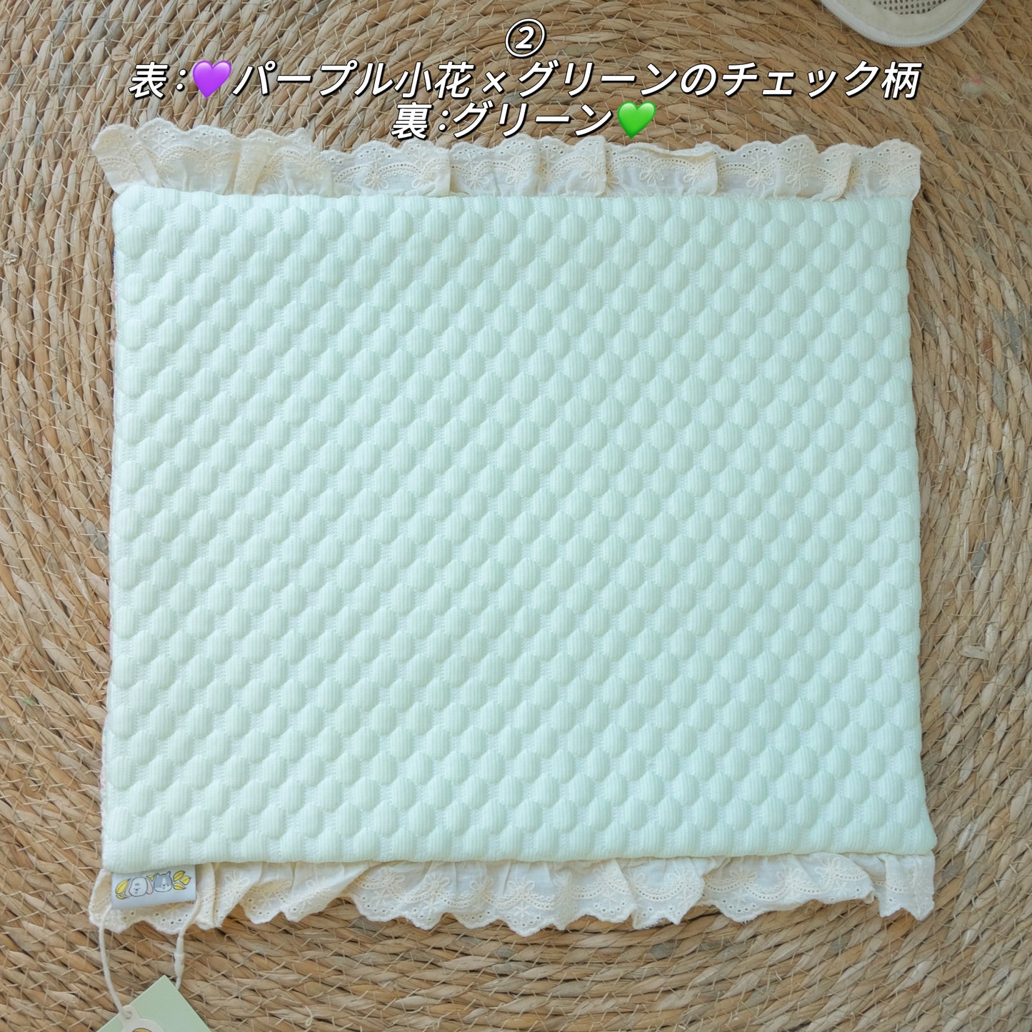 <新作> cool item🧊 わんちゃん🐶ねこちゃん🐱用「2way接触冷感カフェマット」夏アイテム 韓国生地 涼感アイテム ハンドメイド 接触冷感