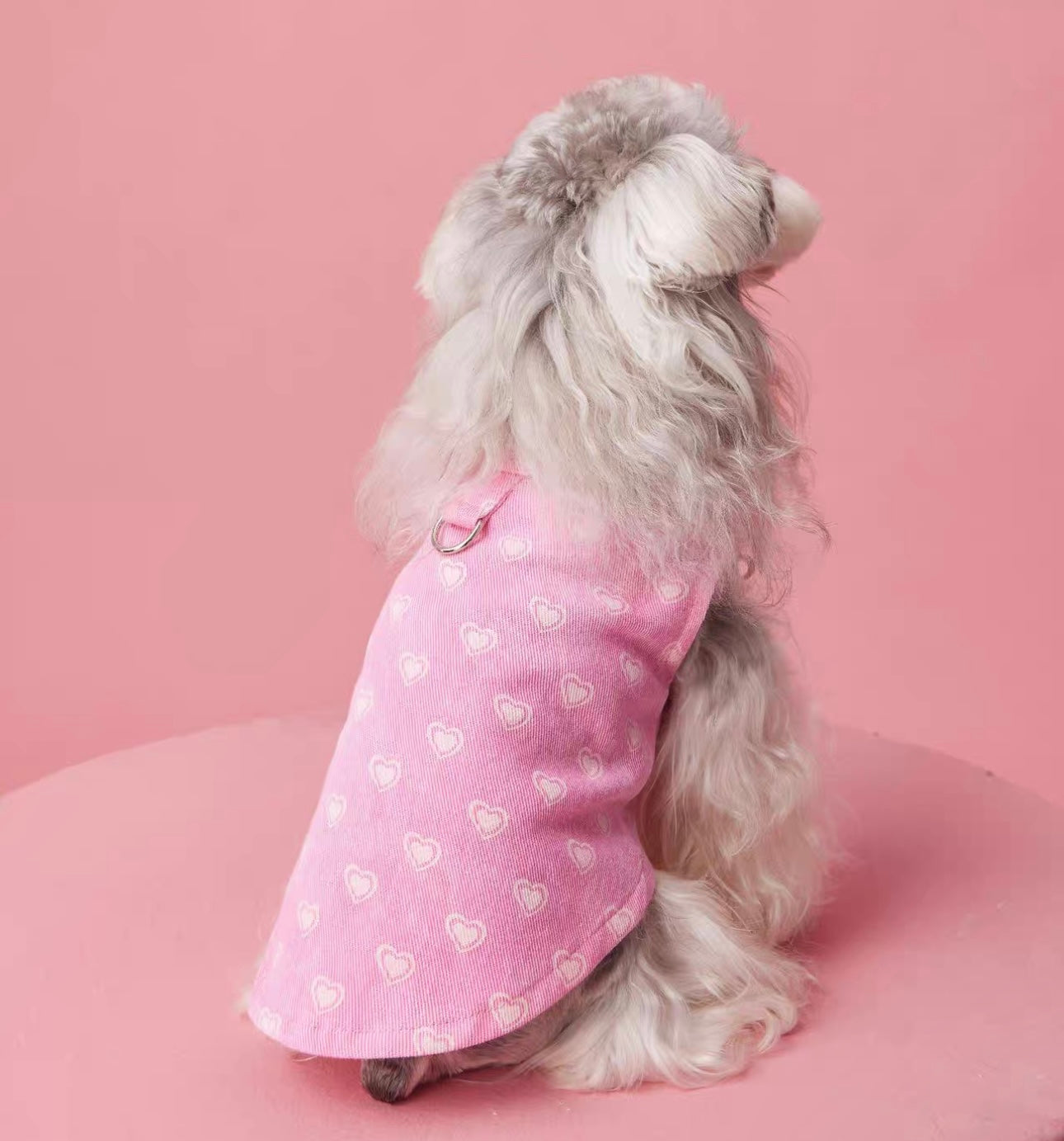 〜11kgまで|犬服|ハート柄デニムベスト