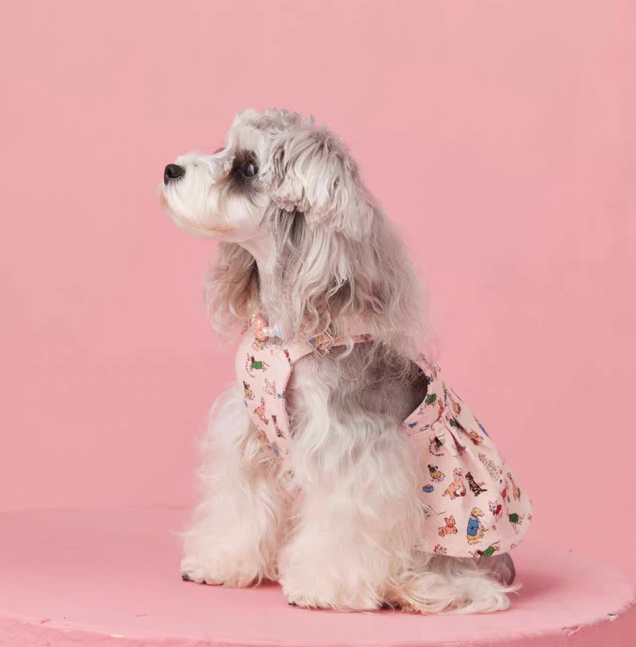 〜11kgまで|犬服|ワンちゃん柄サロペットスカート