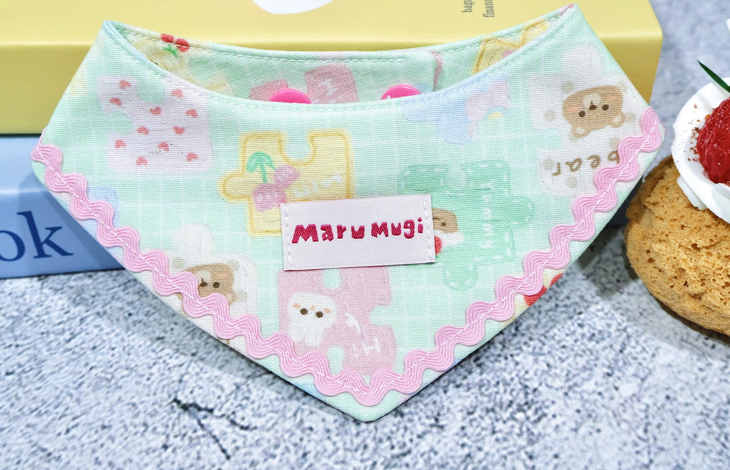 【夏🌷セール♪12%OFF】⭐︎パズル柄⭐︎犬猫用バンダナ 犬猫スタイ ペットスタイ よだれかけ ビブ