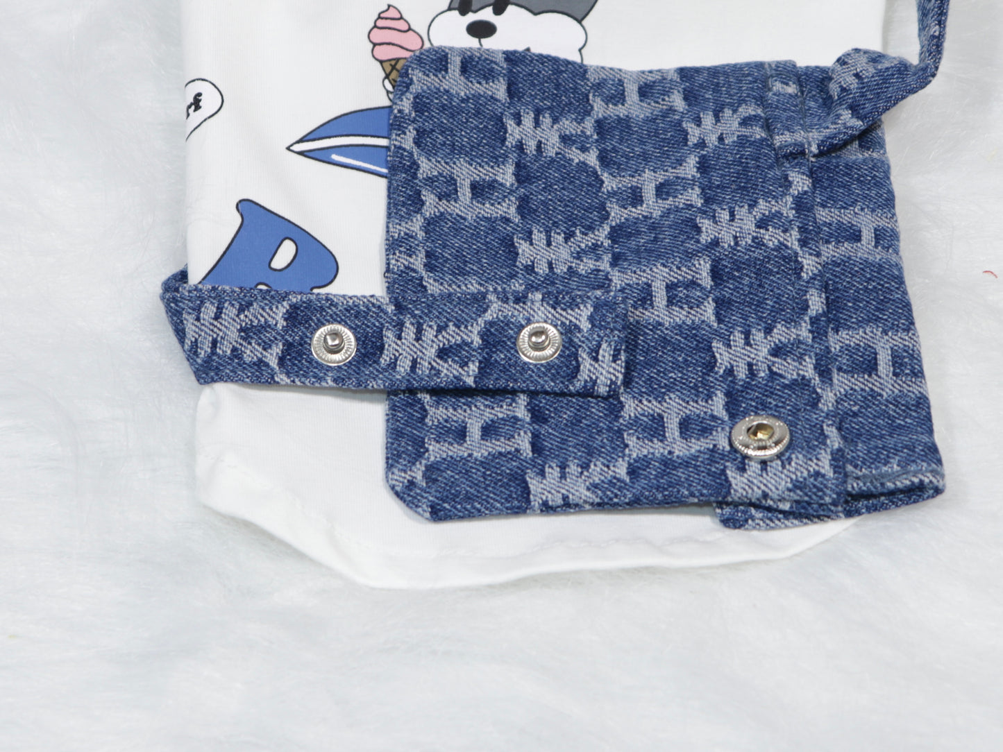 〜11kgまで|犬服|かわいい犬柄Tシャツデニムバッグ付き
