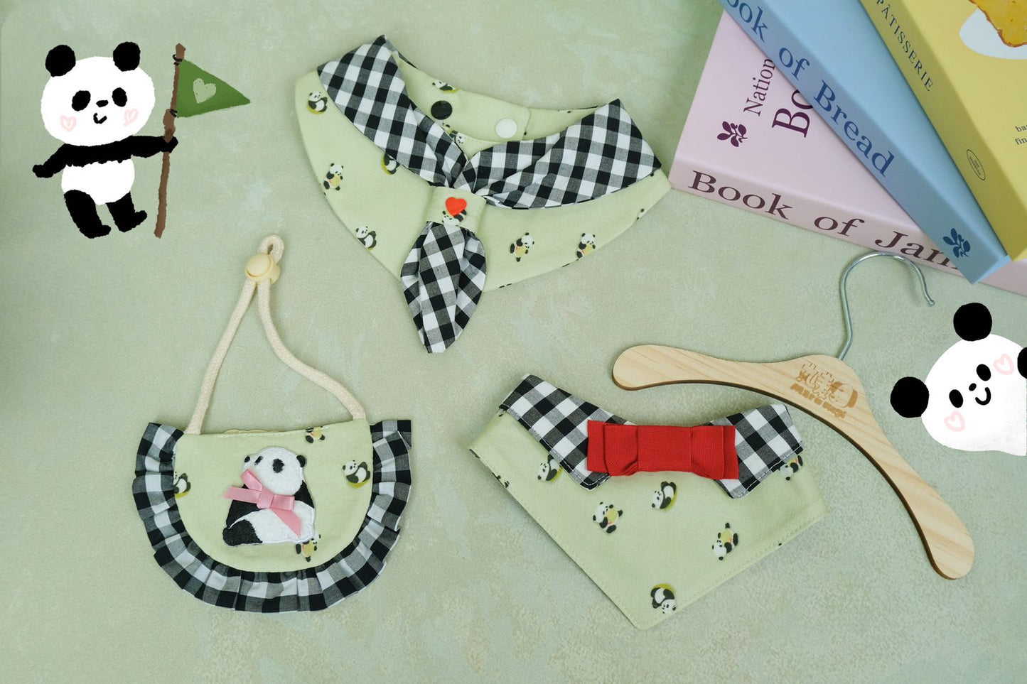 【夏🍉セール♪12%OFF】 🐼犬スタイ ネクレススタイ 4サイズ 猫スタイ パンダ柄 ペットスタイ 犬用スタイ 猫用スタイ よだれかけ ビブ