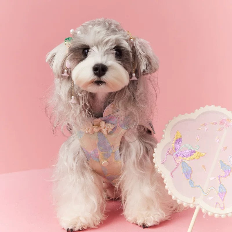 〜11kgまで|犬服|袖なし刺繡蝶々柄🦋ワンピース
