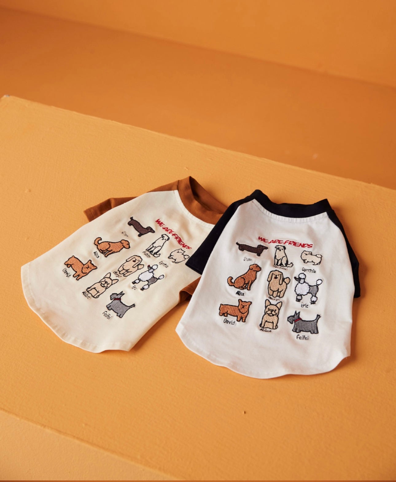 〜11kgまで|犬服|わんちゃんの友達刺繍Tシャツ