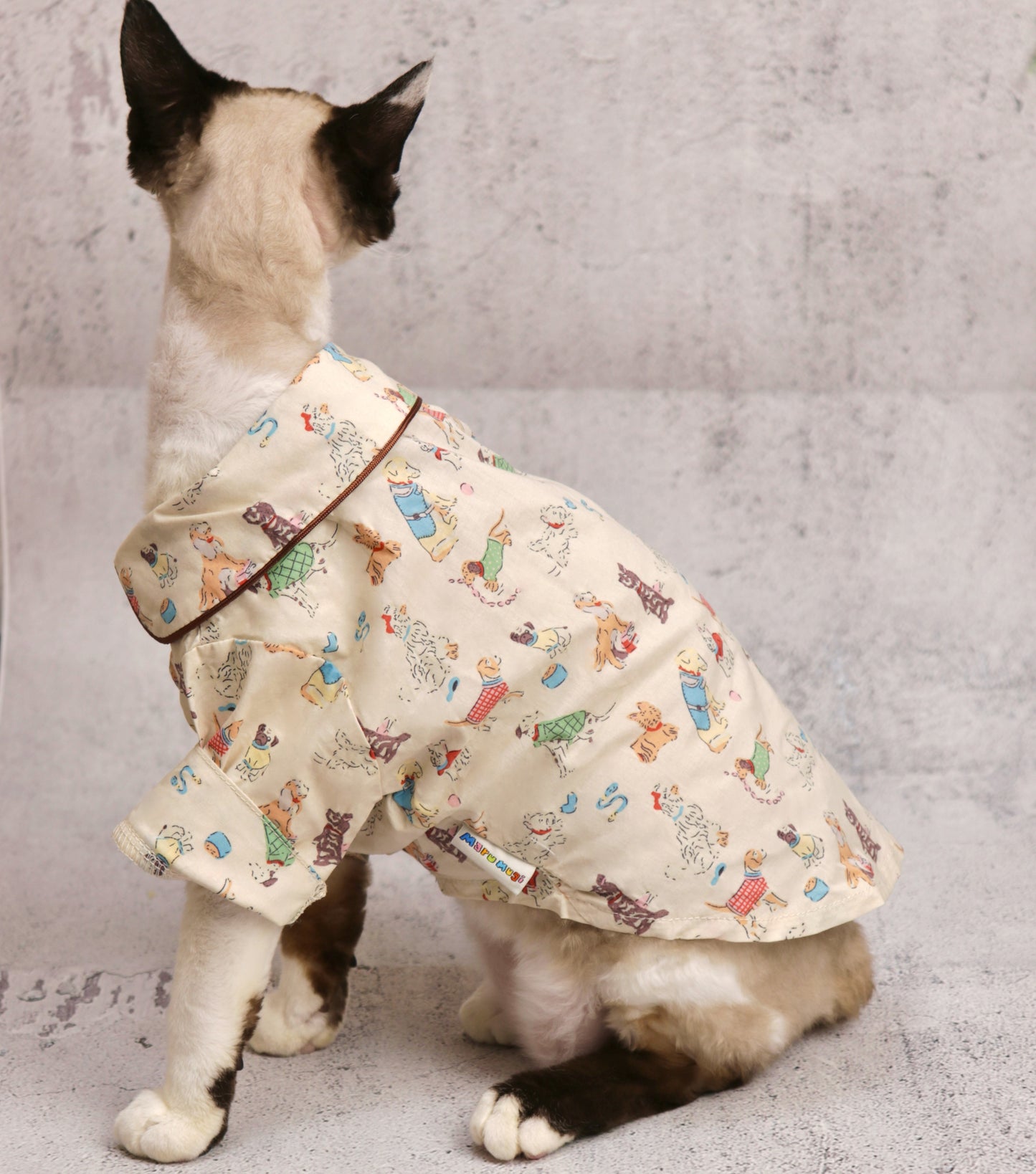 〜11kgまで|犬服|わんちゃん柄シャツ·フリルワンピース