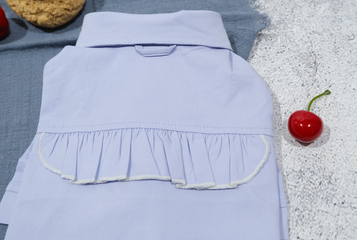 〜7.5kgまで犬服|紳士ワイシャツ フリルブラウス