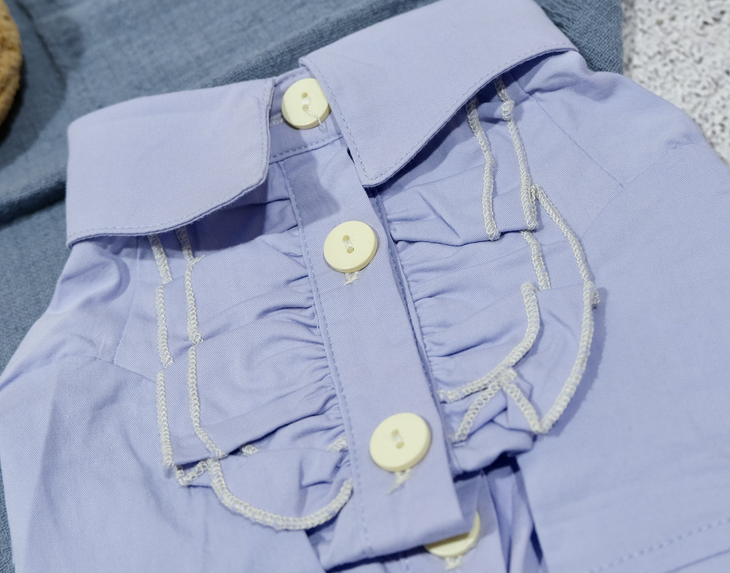 〜7.5kgまで犬服|紳士ワイシャツ フリルブラウス