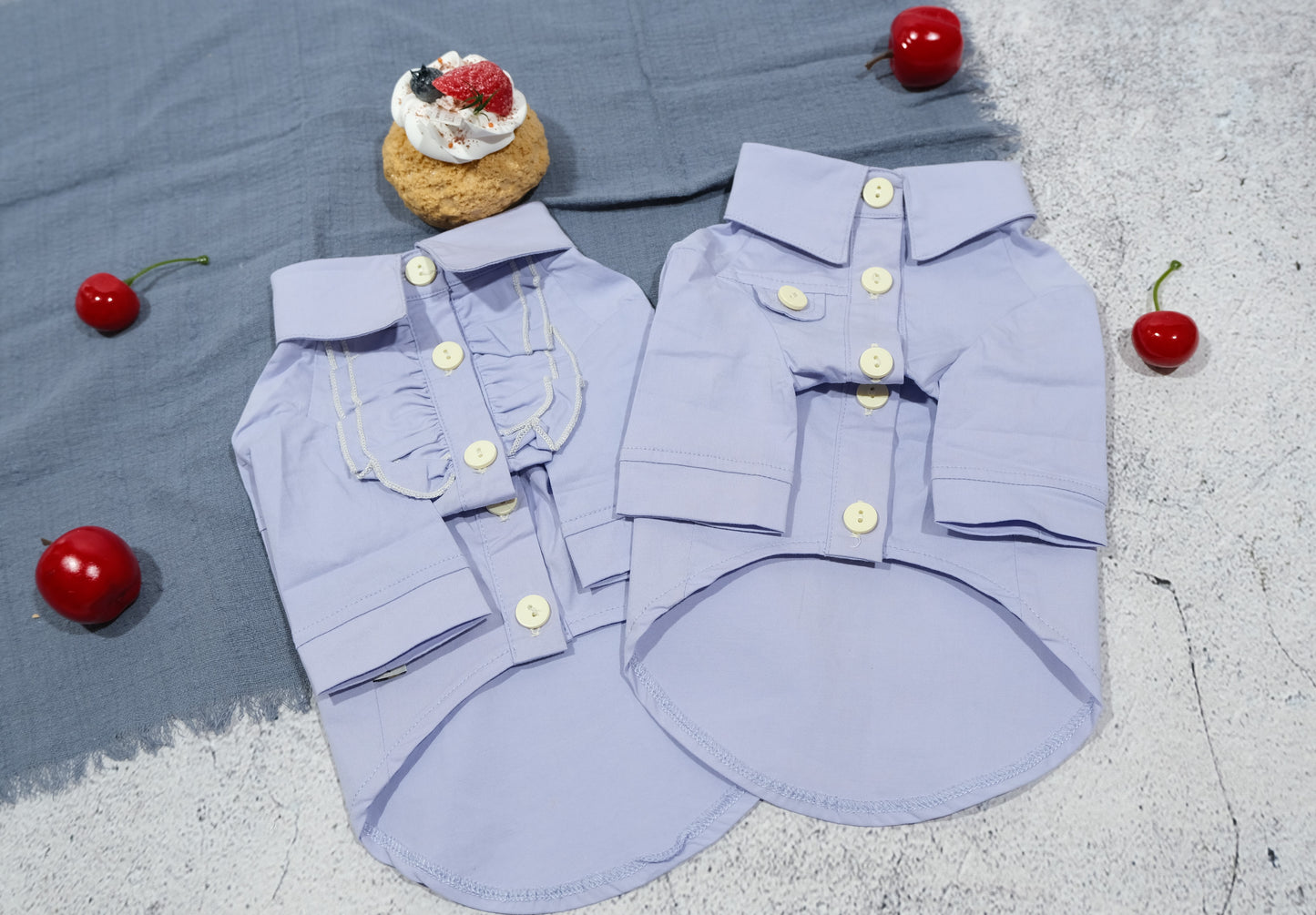 〜7.5kgまで犬服|紳士ワイシャツ フリルブラウス