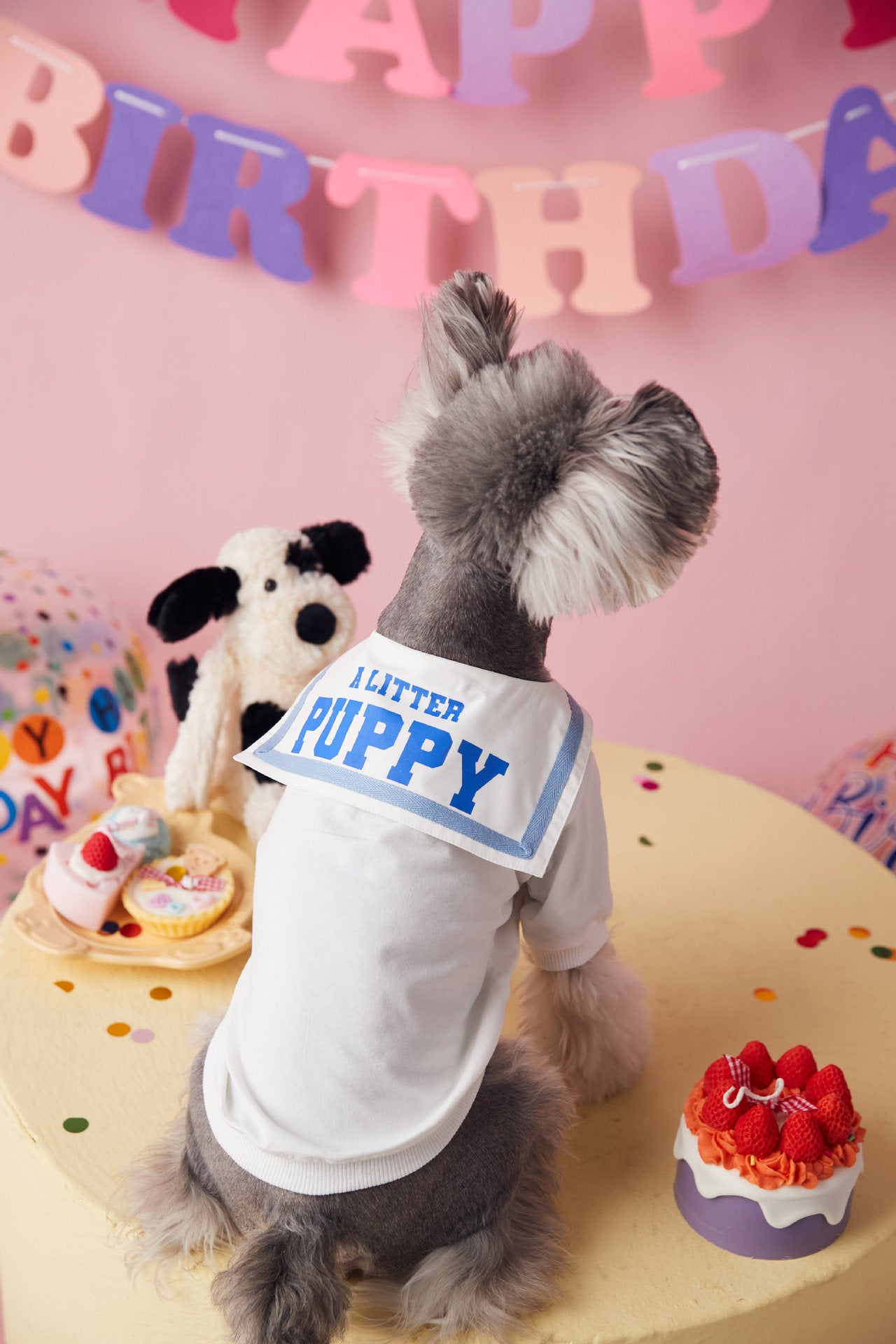 〜11kgまで|犬服|「セーラースタイル」サロペットスカート(帽子付き)❤