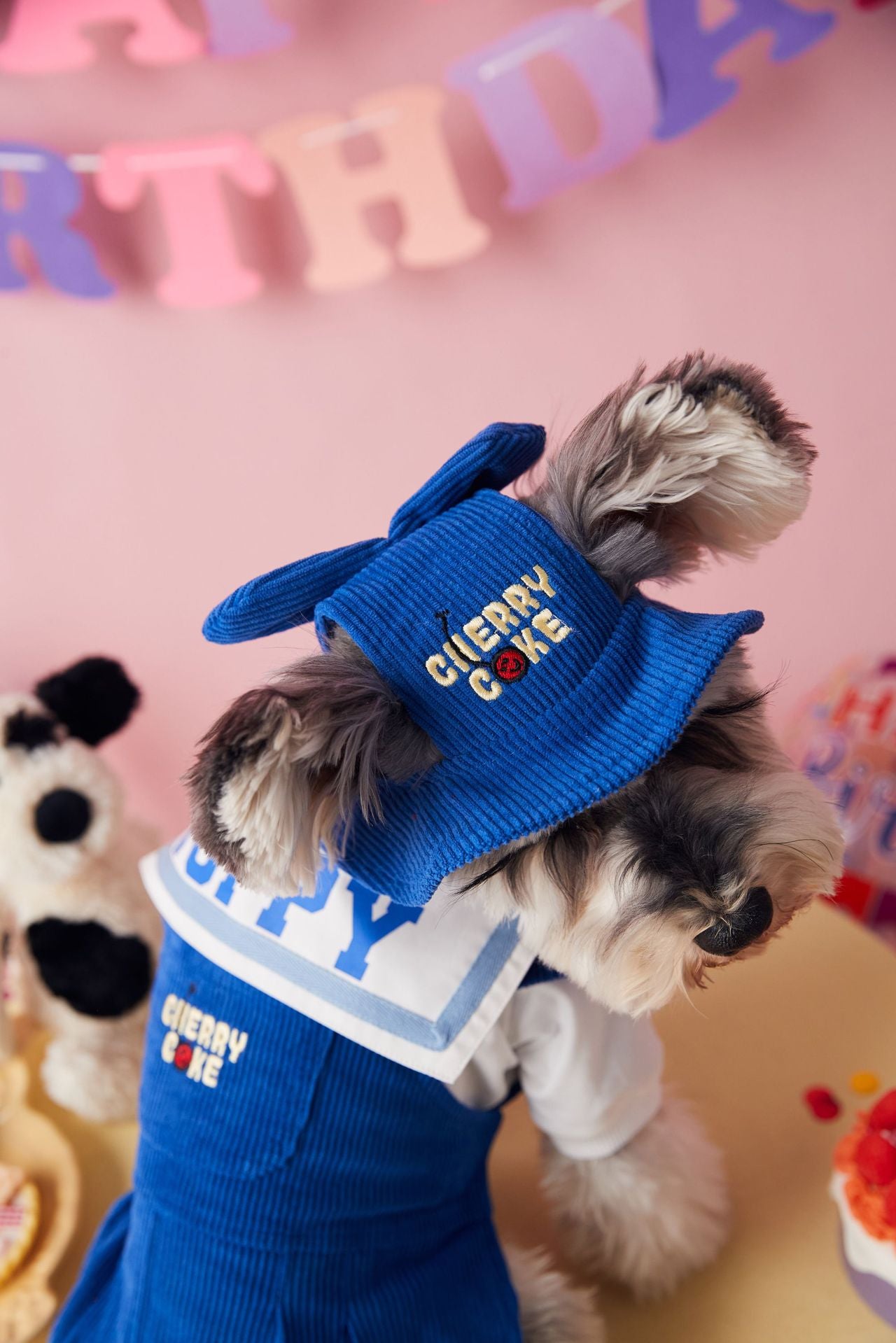 〜11kgまで|犬服|「セーラースタイル」サロペットスカート(帽子付き)❤