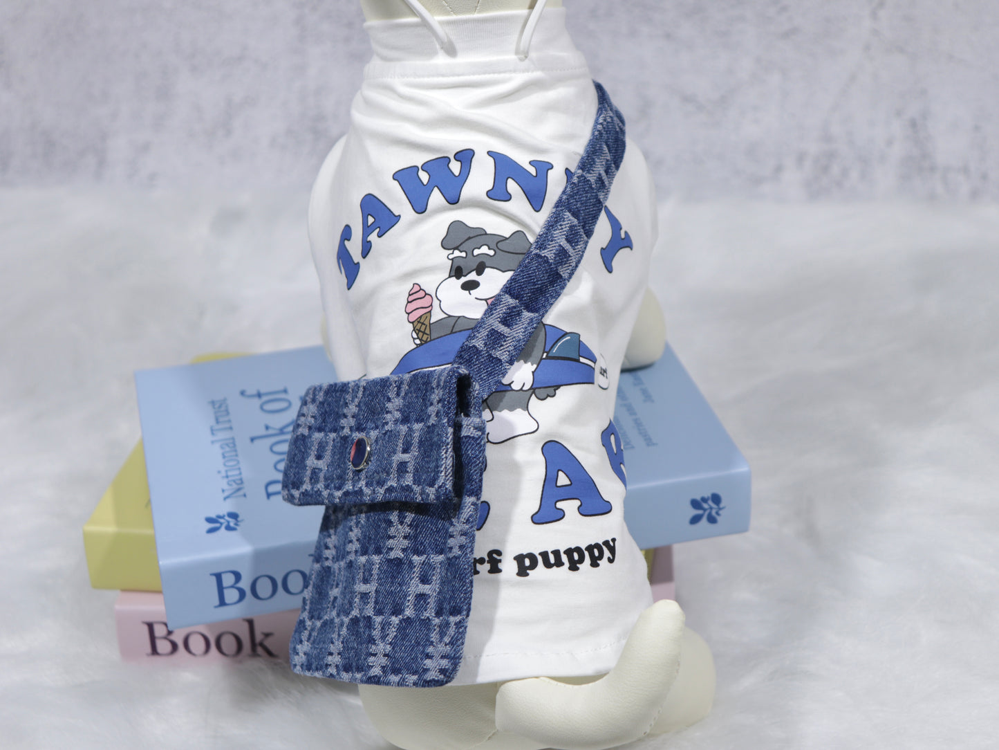〜11kgまで|犬服|かわいい犬柄Tシャツデニムバッグ付き