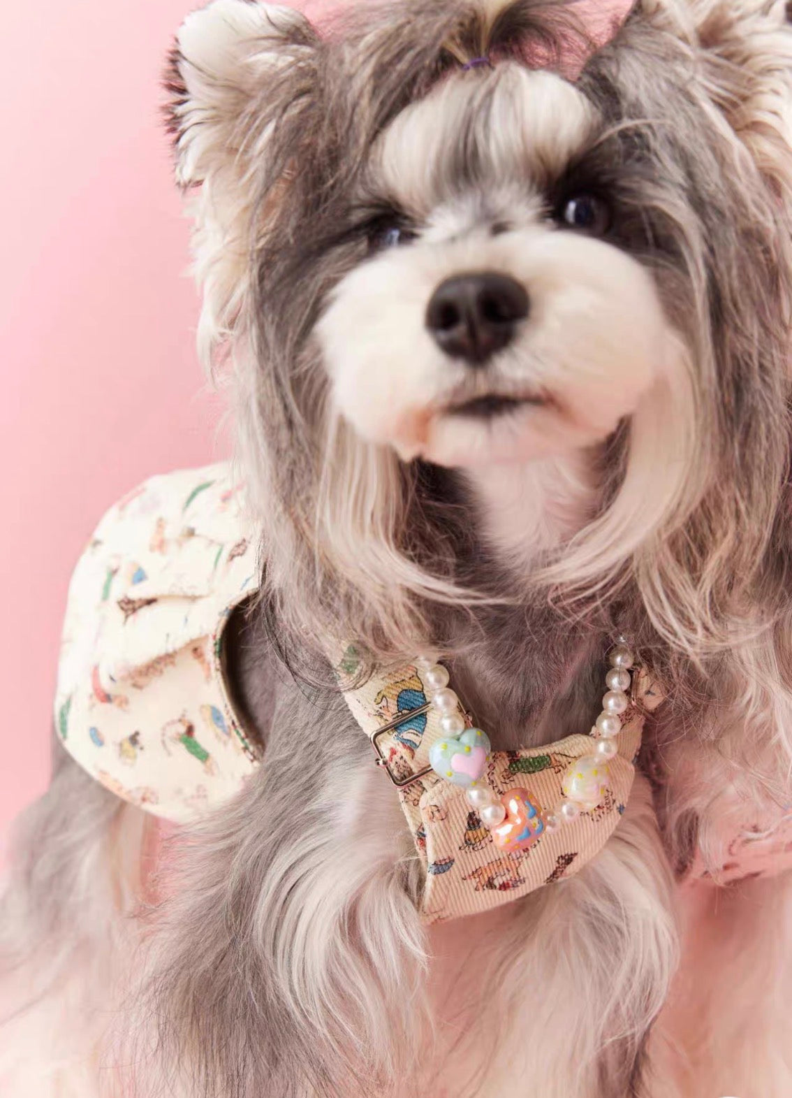 〜11kgまで|犬服|ワンちゃん柄サロペットスカート