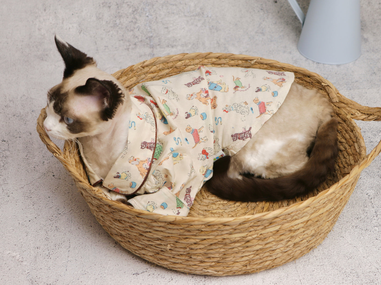 〜11kgまで|犬服|わんちゃん柄シャツ·フリルワンピース