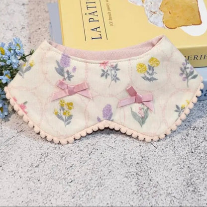 【夏🍀セール♪12％OFF】白地小花柄犬用ビブ猫用ビブ♡わんちゃんねこちゃんバンダナ｜犬猫用バンダナ｜犬猫用スタイ｜よだれかけ　