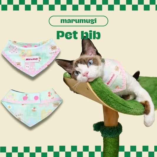 【夏🌷セール♪12％OFF】⭐︎パズル柄⭐︎犬猫用バンダナ　犬猫スタイ　ペットスタイ　よだれかけ　ビブ
