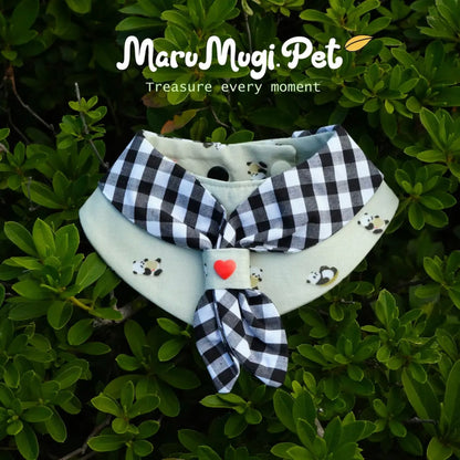 【夏🍉セール♪12％OFF】 🐼犬スタイ ネクレススタイ　４サイズ　猫スタイ　パンダ柄　ペットスタイ　犬用スタイ　猫用スタイ  よだれかけ　ビブ