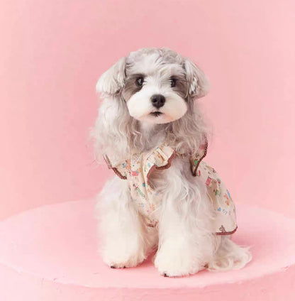〜11kgまで｜犬服｜わんちゃん柄シャツ·フリルワンピース