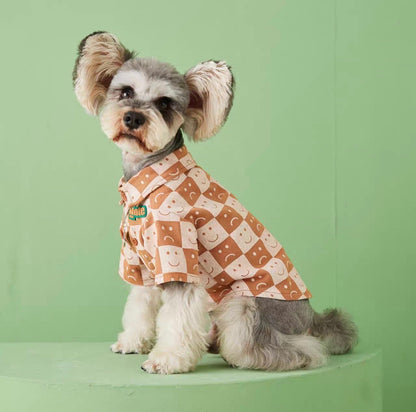 〜11kgまで｜犬服｜カッコイイ男の子チェック柄シャツ