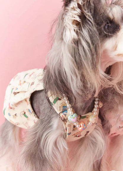 〜11kgまで｜犬服｜ワンちゃん柄サロペットスカート