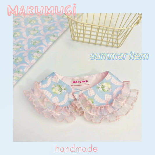 【夏🌷セール♪12％OFF】⭐︎BLUEつけ襟⭐︎犬猫用つけ襟　犬スタイ 犬猫用スタイ ペットスタイ よだれかけ ビブ