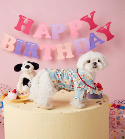 〜11kgまで｜犬服｜チェリー柄チェックシャツ
