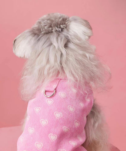 〜11kgまで｜犬服｜ハート柄デニムベスト