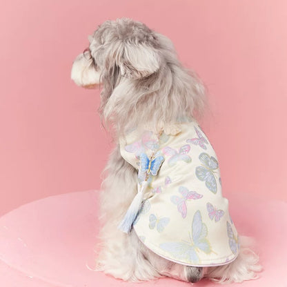 〜11kgまで｜犬服｜袖なし刺繡蝶々柄🦋ワンピース