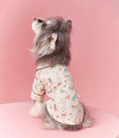 〜11kgまで｜犬服｜わんちゃん柄シャツ·フリルワンピース