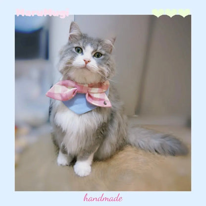 【夏🧊セール♪12％OFF】 犬猫用ビブ♡わんちゃんねこちゃんバンダナ｜犬用バンダナ｜猫バンダナ｜猫スタイ｜犬スタイ｜よだれかけ
