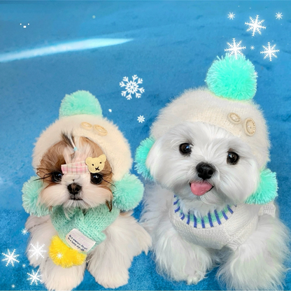 【予約販売】モヘアマフラー＆帽子