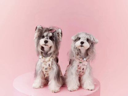 〜11kgまで｜犬服｜ワンちゃん柄サロペットスカート