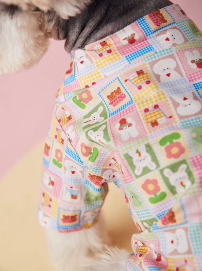 〜11kgまで｜犬服｜兎柄チェックシャツ
